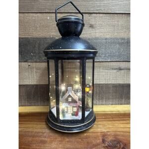Enchanting Christmas Lantern Christmas Scene Lighted 14” Tall